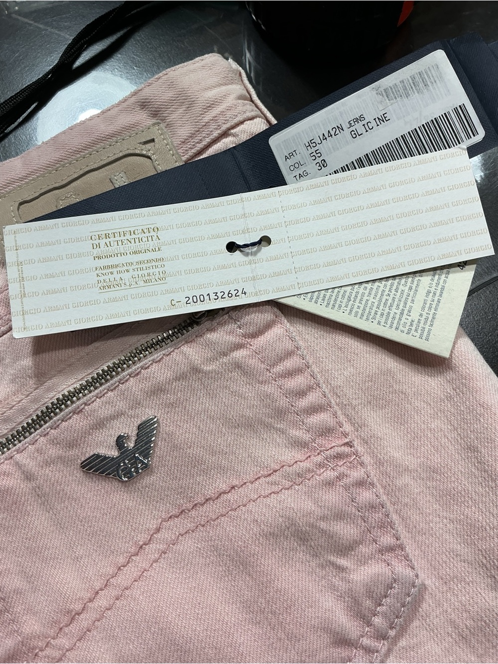 Armani Jeans Pastel Pink Skinny Jeans Size 30 NWT With Flaws - Picture 8 of 13